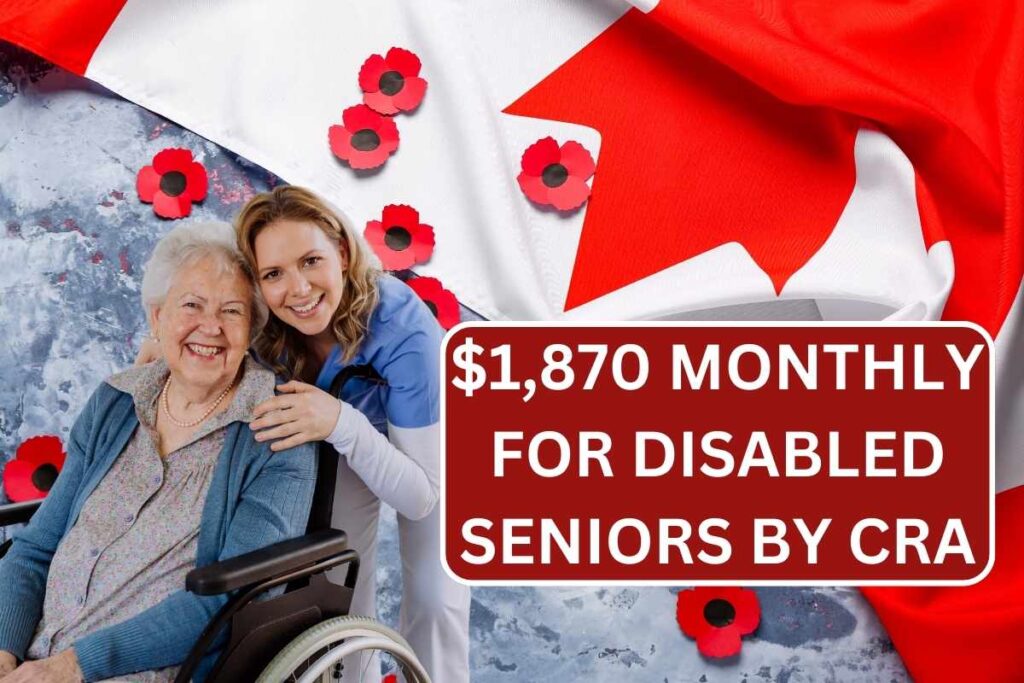 $1870 Monthly for Disabled seniors In November 2024 By CRA