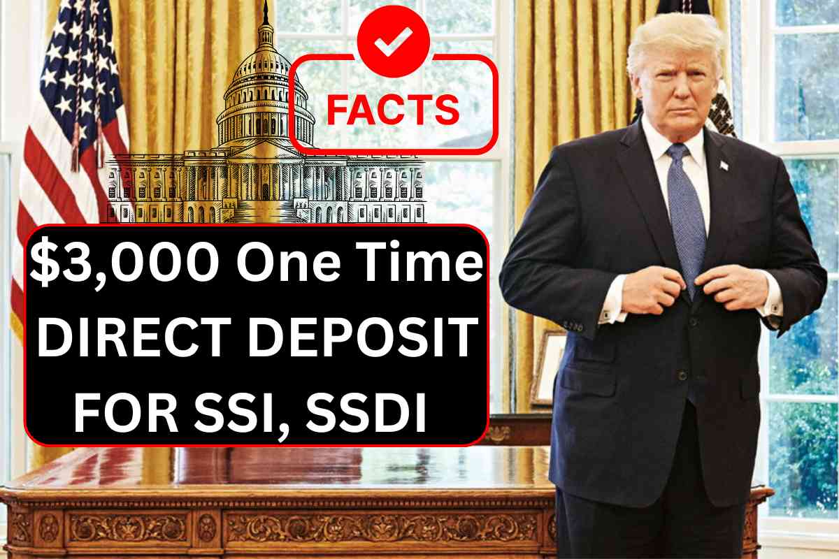 $3,000 One Time Direct Deposit 2024 For SSI, SSDI